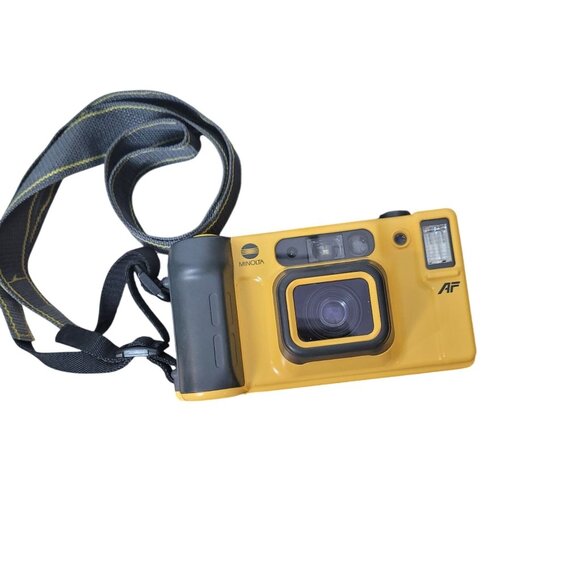 Minolta Other - Vintage Minolta Weathermatic Dual 35mm Waterproof Camera Yellow With Strap